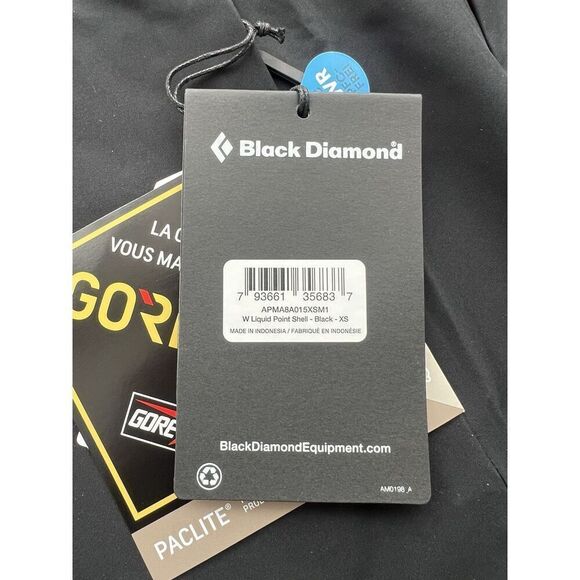 Black Diamond Jacket Womens Liquid Point Shell Gore-Tex Water Proof XS NWT - Picture 3 of 9